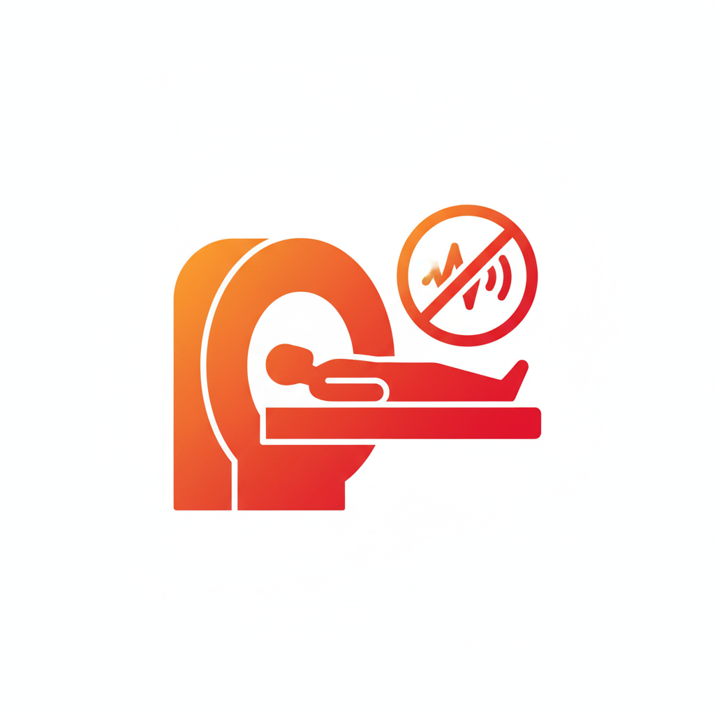 Comfortable noise-free MRI scanner icon for MRI center in Udaipur