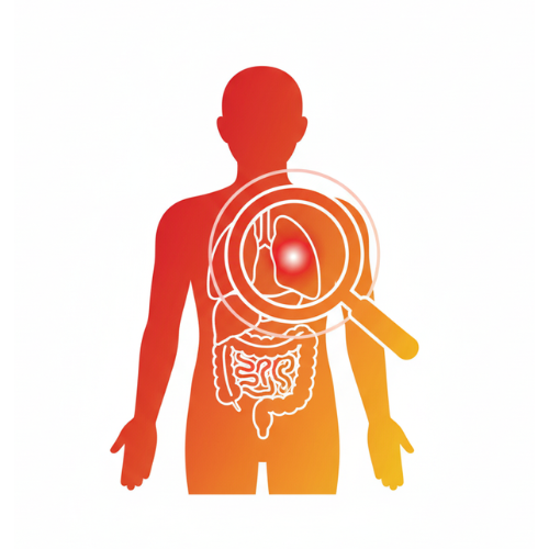 Illustration of a human body highlighting internal issues detected early during a full body check-up in Udaipur.