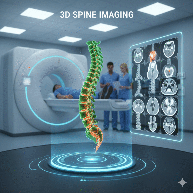 3D spine MRI imaging visualization at Arth Diagnostics, advanced MRI center in Udaipur