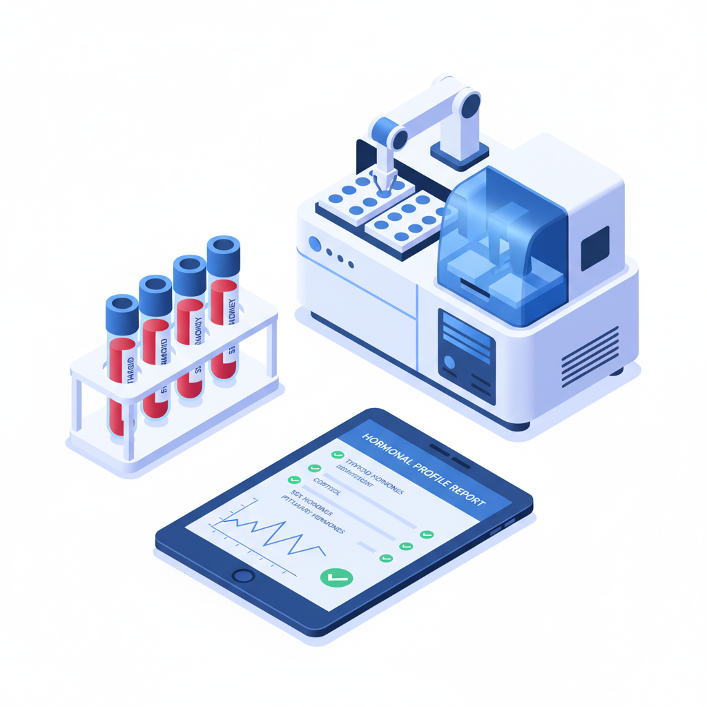 Immunology analyzer machine with blood samples for immune disorder testing at a top pathology center in Udaipur.