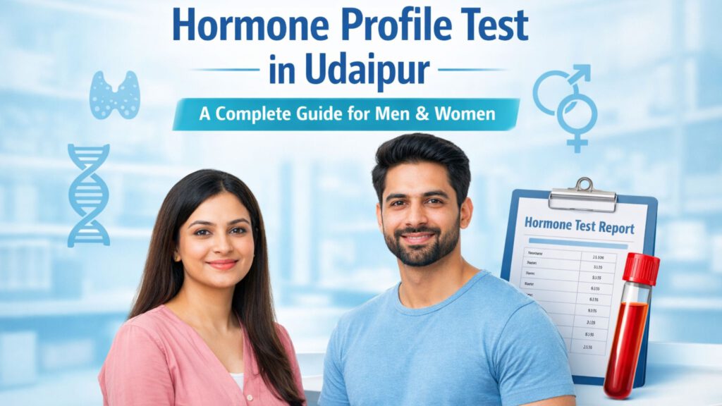Hormone Profile Test in Udaipur showing hormone blood test for men and women at a diagnostic lab