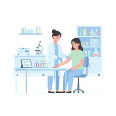 Lab technician collecting blood sample for testing at the best pathology lab in Udaipur